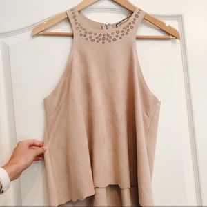 suede top